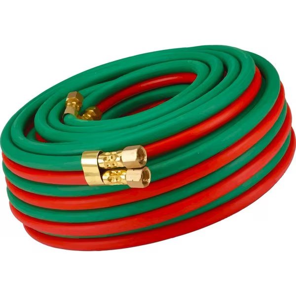 Twin Hose Grade T, BB Fittings, VD, 3/8, 50', Xtrweld, Mfr#: HTWT38BB-50